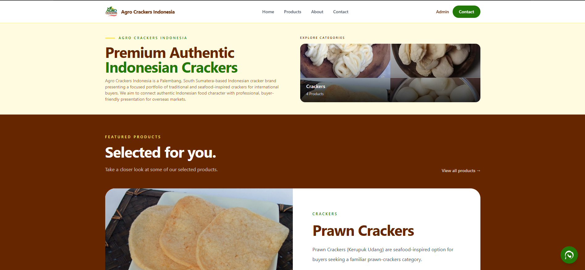 Agro Crackers Indonesia Full Stack Web Development